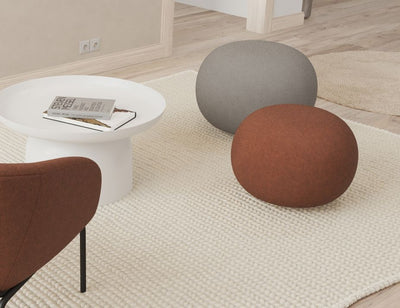 Ronde Pouf in Terracotta Rust - Small