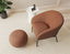 Solace Lounge Chair - Terracotta Rust - Matt Black Legs