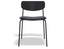 Rylie Chair - Padded Seat with Black Backrest - Grey Vintage Vegan Leather Seat