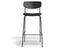 Rylie Stool - Padded Seat with Black Backrest - 75cm Bar Height - Black Vegan Leather Seat