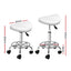 Artiss 2x Salon Stool Saddle Swivel Chair White