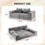 Artiss 5-in-1 Convertible Sofa Bed Floor Mattress Modular Boneless Curved Couch