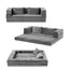 Convertible Folding Sofa Bed Pull Out Mattress Foldable Lounge Couch Grey
