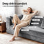 Convertible Folding Sofa Bed Pull Out Mattress Foldable Lounge Couch Grey