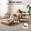 Folding Sofa Bed Convertible Armless Foam Floor Futon Lounger Couch Brown