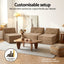 Folding Sofa Bed Convertible Armless Foam Floor Futon Lounger Couch Brown