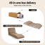 Folding Sofa Bed Convertible Armless Foam Floor Futon Lounger Couch Brown