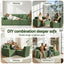 Modular 3-Seater Sofa Bed Convertible Sectional Floor Couch with Deep Seat