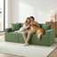 Modular 3-Seater Sofa Bed Convertible Sectional Floor Couch with Deep Seat