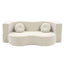 Folding Sofa Bed Floor Couch 2-in-1 Convertible Futon Loveseat Beige