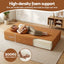Folding Sofa Bed Floor Couch 2-in-1 Convertible Futon Loveseat Orange