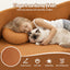 Folding Sofa Bed Floor Couch 2-in-1 Convertible Futon Loveseat Orange