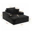 Artiss Sofa Bed Lounge Chair Sleeper Couch Chaise Single Seater Faux Fur Black
