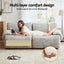 2 Seater Sofa Modular Sectional Sofas Couch Bed No Assembly Living Room Grey