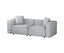 Artiss Modular Sofa Chaise Set 2-Seater Grey