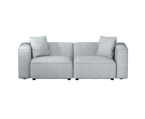 Artiss Modular Sofa Chaise Set 2-Seater Grey