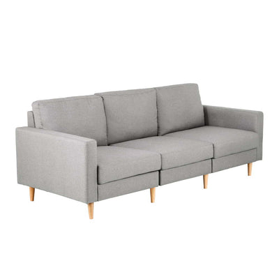 Artiss 3 Seater Sofa 225cm Linen Fabric Grey