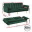 Sofa Bed 3 Seater Couch Convertible Lounge Adjustable Arm Recliner Velvet