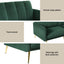 Sofa Bed 3 Seater Couch Convertible Lounge Adjustable Arm Recliner Velvet