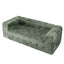 Comfort Boneless Sofa for Living Room Green Luxury Chenille
