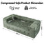 Comfort Boneless Sofa for Living Room Green Luxury Chenille