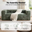 Comfort Boneless Sofa for Living Room Green Luxury Chenille