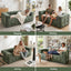 Comfort Boneless Sofa for Living Room Green Luxury Chenille