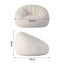 Single Small Boneless Couch Comfy Bean Bag for Living Room Faux Fur White