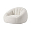 Single Small Boneless Couch Comfy Bean Bag for Living Room Faux Fur White