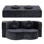 2 in 1 Convertible Compressed Sofa Bed, Folding Boneless Sofabed for Living Room ,Comfort Curved Sleeper Couch with High Density Sponge, Apartment Essentials, No Assembly, 2 Pillows, Grey