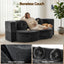 2 in 1 Convertible Compressed Sofa Bed, Folding Boneless Sofabed for Living Room ,Comfort Curved Sleeper Couch with High Density Sponge, Apartment Essentials, No Assembly, 2 Pillows, Grey