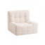 Single Small Boneless Couches for Living Room White Fabric