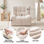 Single Small Boneless Couches for Living Room White Fabric