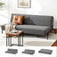 Sofa Bed, 1.9m 3-Seater Soft Innerspring Adjustable Couch Futon Chair for Apartment Dorm Living Room Office Study Bedroom, Grey