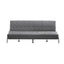 Sofa Bed, 1.9m 3-Seater Soft Innerspring Adjustable Couch Futon Chair for Apartment Dorm Living Room Office Study Bedroom, Grey