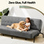 Sofa Bed, 1.9m 3-Seater Soft Innerspring Adjustable Couch Futon Chair for Apartment Dorm Living Room Office Study Bedroom, Grey