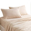 Giselle Single Sheet Set 150 GSM Anti-pilling Micro Flannel, Fast Drying Lightweight 4 Piece, 40CM Deep Pocket Fits Thick Mattress, Cream White