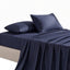 Giselle Kingsingle 500TC Cotton 4Pcs Sheet Set with 40cm Extra Deep Pocket for Thick Mattresses Sateen Weave for Sweaty Nights Navy Blue
