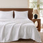 Giselle Double 500TC Cotton 4Pcs Sheet Set with 40cm Extra Deep Pocket for Thick Mattresses Sateen Weave for Sweaty Nights White