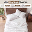 Giselle Kingsingle 500TC Cotton 4Pcs Sheet Set with 40cm Extra Deep Pocket for Thick Mattresses Sateen Weave for Sweaty Nights White