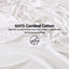 Giselle Single 500TC Cotton 4Pcs Sheet Set with 40cm Extra Deep Pocket for Thick Mattresses Sateen Weave for Sweaty Nights White