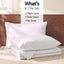 Giselle Single 500TC Cotton 4Pcs Sheet Set with 40cm Extra Deep Pocket for Thick Mattresses Sateen Weave for Sweaty Nights White