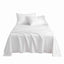 Giselle Single 500TC Cotton 4Pcs Sheet Set with 40cm Extra Deep Pocket for Thick Mattresses Sateen Weave for Sweaty Nights White