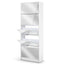 Shoe Rack Cabinet Mirror 25 Pairs White
