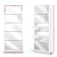 Shoe Rack Cabinet Mirror 25 Pairs White