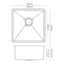 Cefito Kitchen Sink 44X44CM Stainless Steel Basin Single Bowl Black