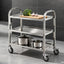 Cefito 3-Tier Stainless Steel Kitchen Trolley with Wheels 89X50X83cm