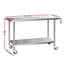 Cefito 1524x610mm Stainless Steel Kitchen Bench with Wheels 430