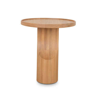 45cm Round Side Table - Natural Oak