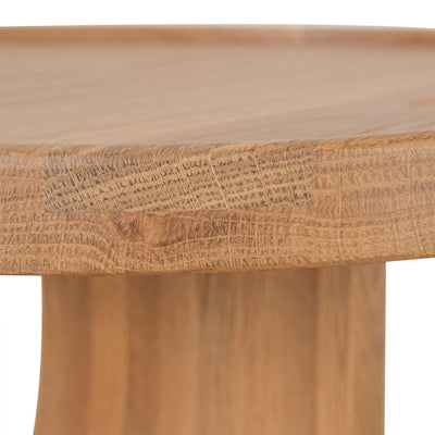 45cm Round Side Table - Natural Oak